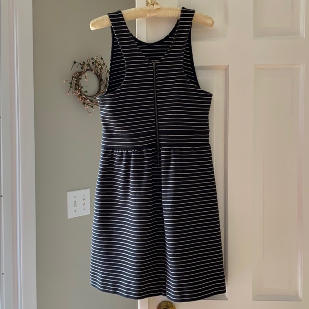 Madewell Black White Stripe Pierside Dress - Picture 3 of 8